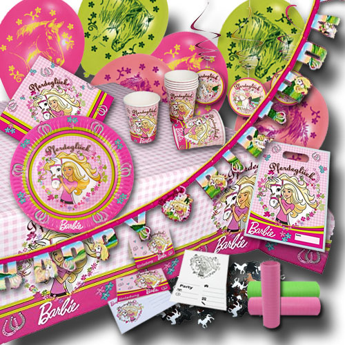Partyartikel für den Kindergeburtstag Barbie Pferdeglück Kindergeburtstag Mottoparty